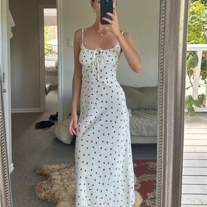 Realisation Par Alba White Strawberry Dress